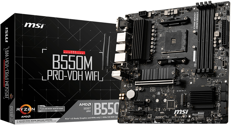 MSI WIFI Motherboard B550MPVDHWIFI B550 PRO-VDH WIFI AMD